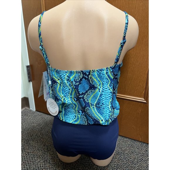 Coco Contours Amaris Blouson One Piece Swimsuit - Water Python, 8/32C/D - Picture 7 of 7